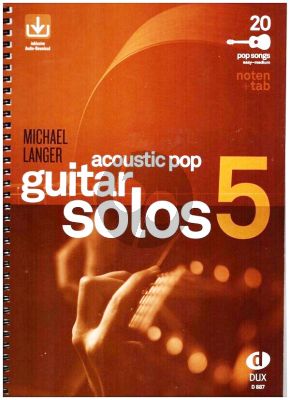 Acoustic Pop Guitar Solos 5 Noten und TAB - easy/medium (arr. Michael Langer) (Buch mit Audio online)