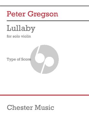 Gregson Lullaby for Violin solo