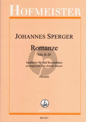 Sperger Romanze (Mei B 29) 5 Kontrabasse (Part./Stimmen) (Christine Hoock)