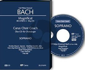 Bach Magnificat WQ 215 BR-CPEB E 4 Sopran Chorstimme CD (Carus Choir Coach)
