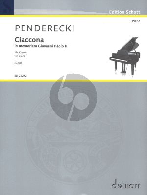 Penderecki Ciaccona - In memoriam Giovanni Paolo II (aus „Polnisches Requiem“ eingerichtet für Klavier solo von Stanisław Deja) (nach der Originalfassung für Streichorchester)