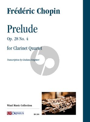 Chopin Prelude Op. 28 No. 4 for 3 Clarinets [Bb] - Bass Clarinet (Score/Parts)