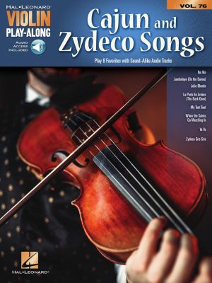 Cajun & Zydeco Songs for Violin (Violin Play-Along Volume 76)