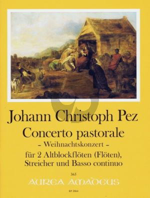 Pez Concerto Pastorale in F-dur ' Weihnachtskonzert ' 2 Altblockflöten-2 Vi.-Va. und Bc (Part./Stimmen) (Winfried Michel)