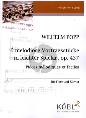 Popp 6 Vortragsstücke in leichter Spielart Op. 437 für Flöte und Klavier