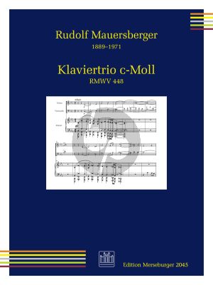 Mauersberger Klaviertrio c-moll RMWV 448 Violine-Violoncello und Klavier (Part./Stimmen)