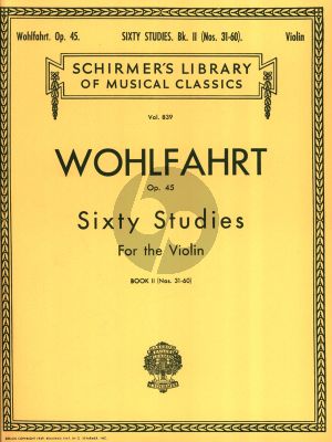 Wohlfahrt 60 Studies Op.45 Vol.2 Violin (No.31 - 60) (Violin with 2nd Violin Part) (edited by Rachel Kelly)