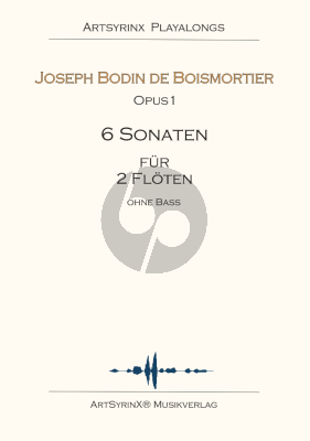 Boismortier 6 Sonaten für 2 Flöten ohne Bass Opus 1 Buch mit Playalong Cd