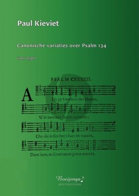 Kieviet Canonische variaties over Psalm 134 Orgel