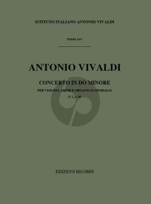 Vivaldi Concerto c-minor Op. 9 No. 11 RV 198a Violin-String-Bc (Score) (edited by Gian Francesco Malipiero)