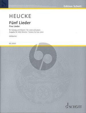Heucke 5 Lieder für Gesang und Klavier ( Low / Tief ) (Nach Gedichten von Friedrich Hölderlin)