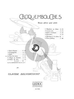 Delvincourt Croquembouches No.10 - Pets de Nonne Piano Solo