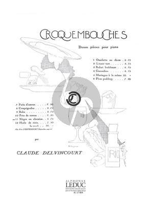 Delvincourt Croquembouches No.11 - Negre en Chemise Piano Solo