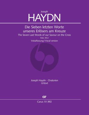 Haydn Die sieben letzten Worte unseres Erlösers am Kreuze, Hob. XX:2 Vokalfassung (Partitur) (Wolfgang Hochstein)