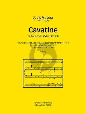 Mayeur Cavatine du Barbier de Seville (Rossini) für Altsaxophon und Klavier (arr. Christoph Dohr)