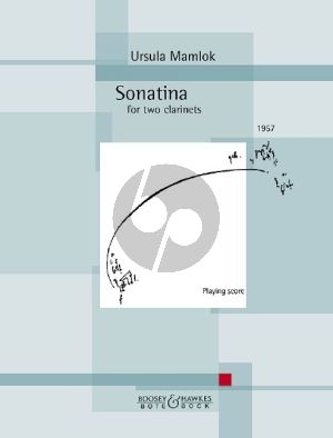 Mamlok Sonatina for 2 Clarinets (2 Playing Scores)