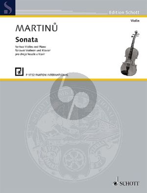 Martinu Sonata H.213 (1932) for 2 Violins and Piano