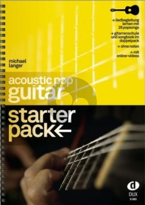 Langer Acoustic Pop Guitar Starter Pack - Gitarrenschule für Liedbegleitung mit 28 Popsongs