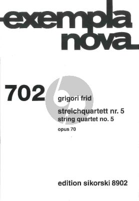 Frid Streichquartett No. 5 Op. 70 Part./Stimmen