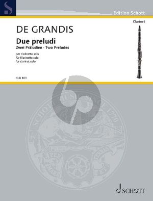 Grandis Two Preludes for Clarinet solo (Bb)