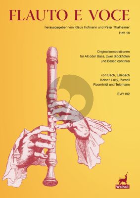Flauto e Voce Heft 18 Alt oder Bass Stimme-2 Altblockflöten und Bc (Part./Stimmen) (herausgegeben von Klaus Hofmann und Peter Thalheimer)