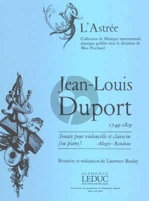 Duport Sonate Violoncelle et Clavecin (Lawrence Boulay)