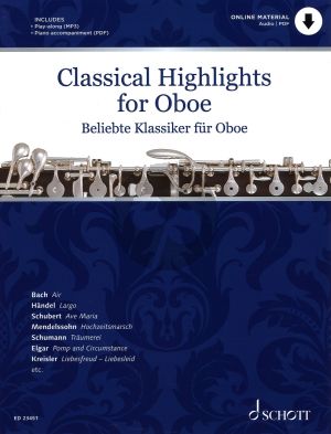 Classical Highlights for Oboe and Piano (Book with Online Material) (Online Material Includes: Playalong (MP3) and Piano Accompaniment (DPF)) (Intermediate)