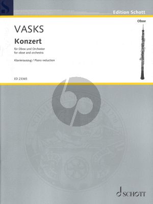 Vasks Konzert for Oboe and Orchestra Piano Reduction / Klavierauszug