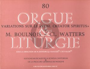 Boulnois Variations sur le Veni Creator Spiritus Organ