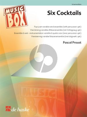 Proust 6 Cocktails 4 part flexible Wind Ensemble (with Percussion opt.) (Score/Parts)
