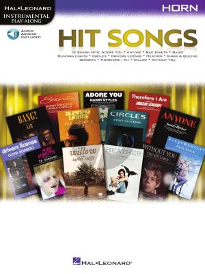 Hit Songs Horn Play-Along (Book with Audio online)