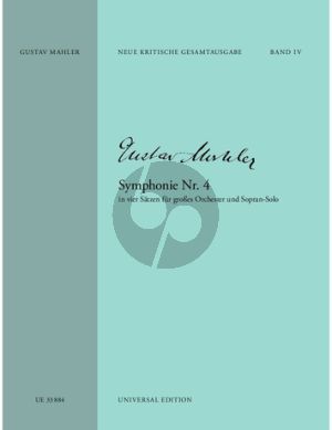 Mahler Symphony No. 4 for Soprano and large Orchestra (Score)