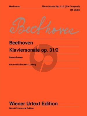 Beethoven Sonata d-minor Op. 31 No .2 (Der Sturm - Tempest) Piano (edited by Peter Hauschild) (revised by Jochem Reutter)