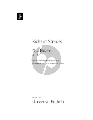Richard Strauss Die Nacht (Night) Op.10/3 for Mixed Choir (SATB) a cappella
