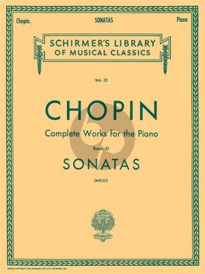 Chopin Sonatas for Piano (edited by C. Mikuli)