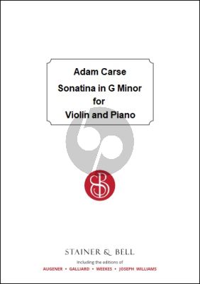 Carse Sonatina G-Minor for Violin-Piano (Print on Demand)