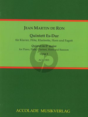 Ron Quintett Es-Dur Op. 1 Klavier, Flöte, Klarinette, Fagott, Horn (Part./Stimmen) (Bodo Koenigsbeck)