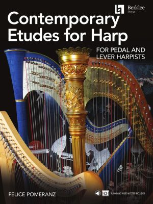 Pomeranz Contemporary Etudes for Pedal or Lever Harp (Book with Audio online)