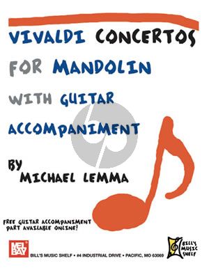 Vivaldi Concertos for Mandolin with Guitar Accompaniment (Score and Mandolin Solo Part) ((Guitar accompaniment as Online PDF))