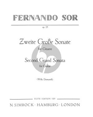 Sor Grand Sonata No. 2 Op. 25 Guitar (Willy Domandl)