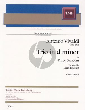 Vivaldi Trio in d-minor for 3 Bassoons (Score & Parts)