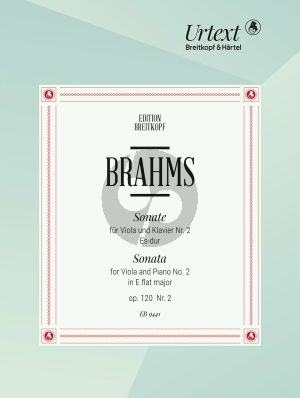 Brahms Sonate Op. 120 No. 2 in Es-dur Viola und Klavier (herausgegeben von Hans Gál)