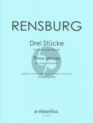 Rensburg 3 Stücke Op. 2 Viola und Klavier (arr. Wolfgang Birtel)