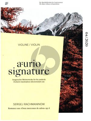 Rachmaninoff Romance aus 2 Morceaux de Salon Op.6 fur Violine und Klavier (Herausgeber Anton Barakhovsky)