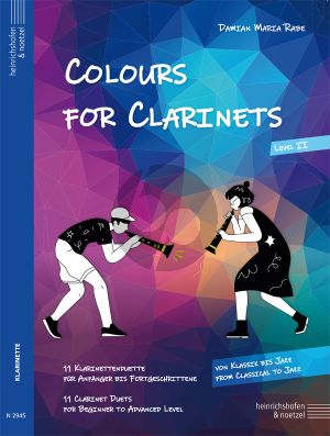 Rabe Colours for 2 Clarinets (Level 2) (Playing Score) (11 Klarinettenduette für Anfänger bis Fortgeschrittene)