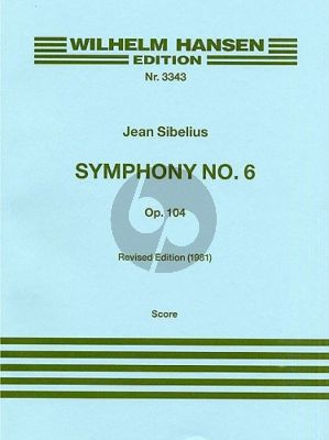 Sibelius Symphony No.6 Op.104 (Revised Edition 1981) Fullscore