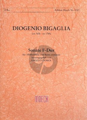 Bigaglia Sonate F-dur Altblockflöte und Bc (Angelo Zaniol)
