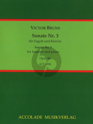 Bruns Sonata No.3 Op.86 for Bassoon and Piano (Herausgeber Bodo Koenigsbeck)