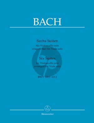 Bach Six Suites for Violoncello solo BWV 1007-1012 arranged for Viola solo (edited by Park, Chung)
