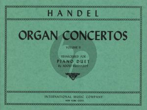 Handel 12 Organ Concertos Vol.2 No.7-12 arranged for Piano 4 Hands (Arranged by Adolf Ruthardt)